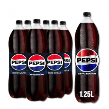 PEPSI ZERO SUGAR PET BOTTLE 6S*1.25L