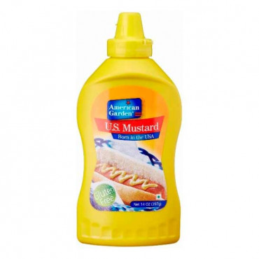American Garden Natural Mustard Squeeze 397 Gm -- مسطرده قابلة للضغط طبيعيه من امريكان جاردن 397 جرام