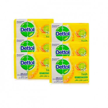 Dettol Anti-Bacterial Soap Fresh 6 x 120gm 