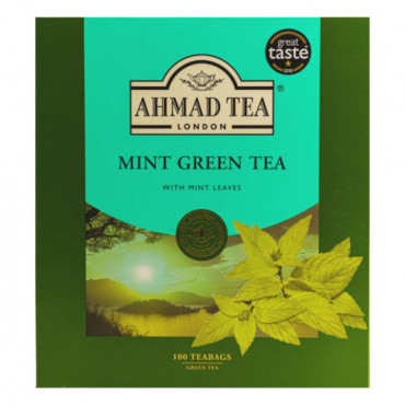Ahmad Mint Green Tea 100 Bags 
