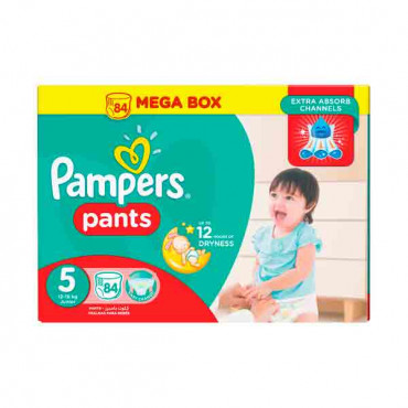 Pampers Baby Diapers Mega Box S5 (12-18Kg) 84s 