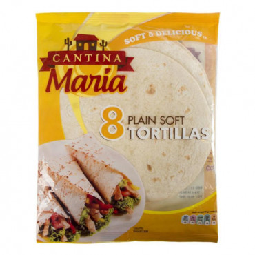 Cantina Maria 8 Plain Soft Tortillas 360gm 