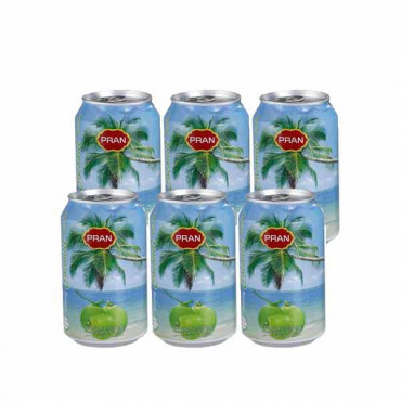 Pran Young Coconut Water 6 x 300ml -- بران يونج ماء جوز الهند 300 مل 6 حبة