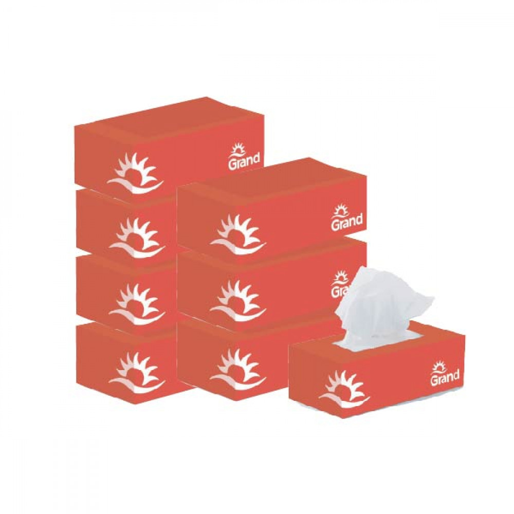 Grand 2 Ply Facial Tissues 8 x 150s  Grand 2 Ply Facial Tissues 8 x 150s