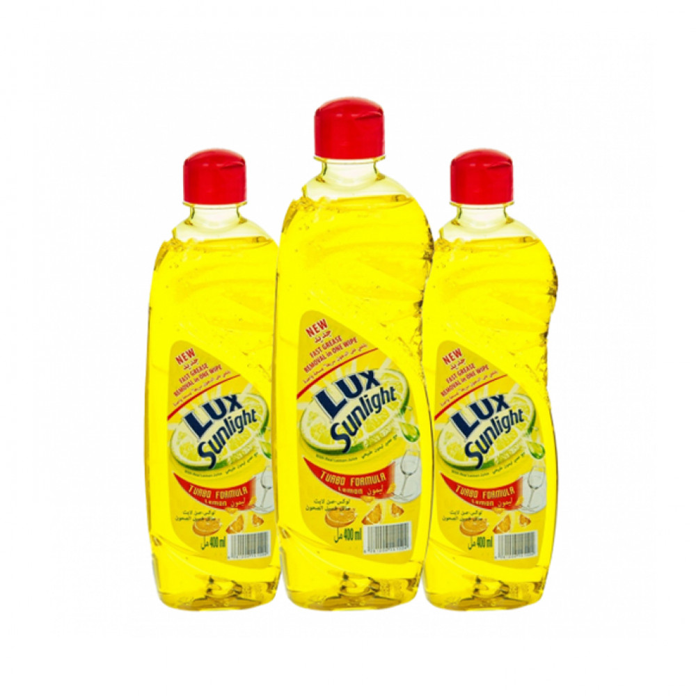 Lux Sunlight Lemon Dish Wash 3S*400Ml@Sp