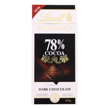 Lindt Excellence 78% Cocoa Dark Chocolate 100gm 