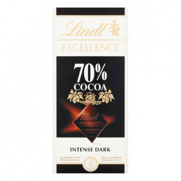 Lindt Excellence 70% Cocoa Dark Chocolate 100gm 