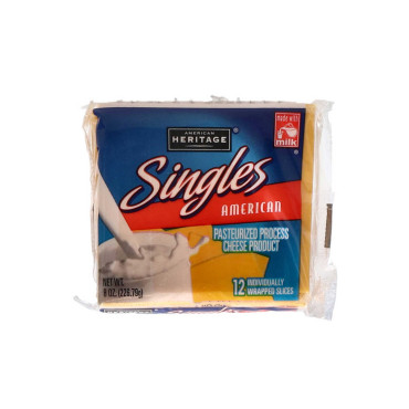 HERITAGE SINGLE PASTEURIZED CHEESE 227GM