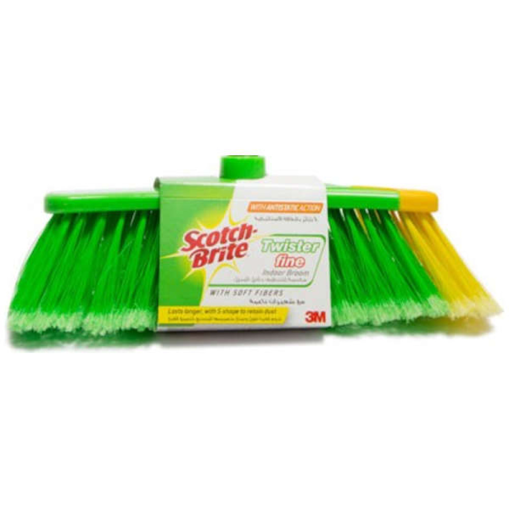 SCOTCH BRITE TWISTER FINE BROOM WITH STICK 