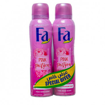 FA Deodorant Spray Pink Passion 2 x 150ml 