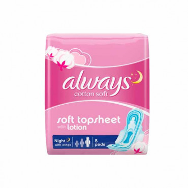 Always Cotton Soft Night With Wings 8s 