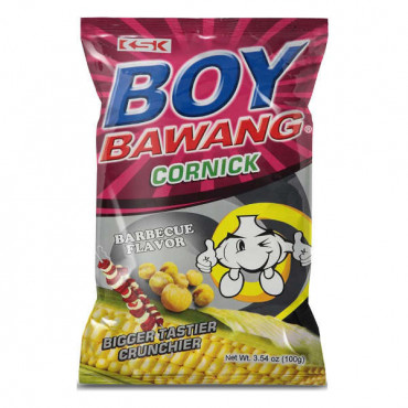 Boy Bawang Cronick Corn Snacks Barbecue 100gm 