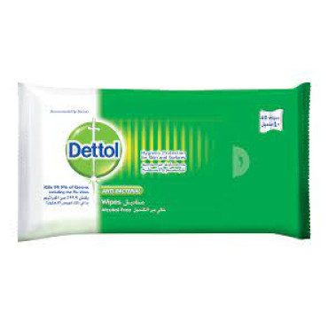 DETTOL ANTIBACTERIAL WIPES 40S