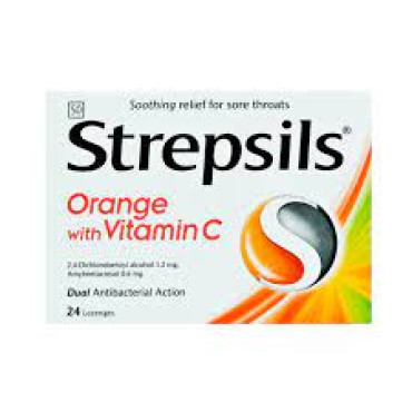 STREPSILS ORANGE WITH VITAMIN C 24S