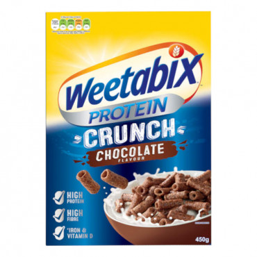 Weetabix Cereal Protien Crunch Chocolate 450gm 