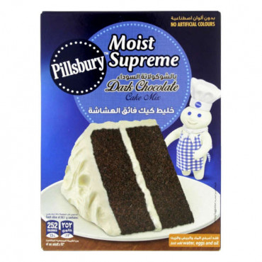 Pillsbury Moist Supreme Dark Chocolate Cake Mix 485gm 