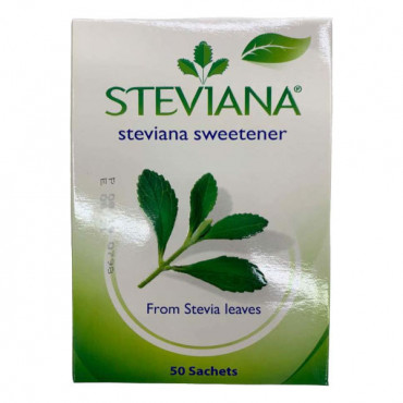 Steviana Sweetener From Stevia Leaves 50 Sachets 