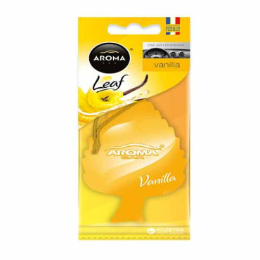 AROMA CAR AIR FRESHENER LEAF VANILLA 