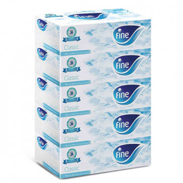 Fine Classic 2 Ply White Tissues 5 x 150s 