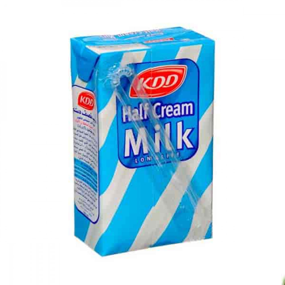 KDD Long Life Half Cream Milk 24 x 250ml