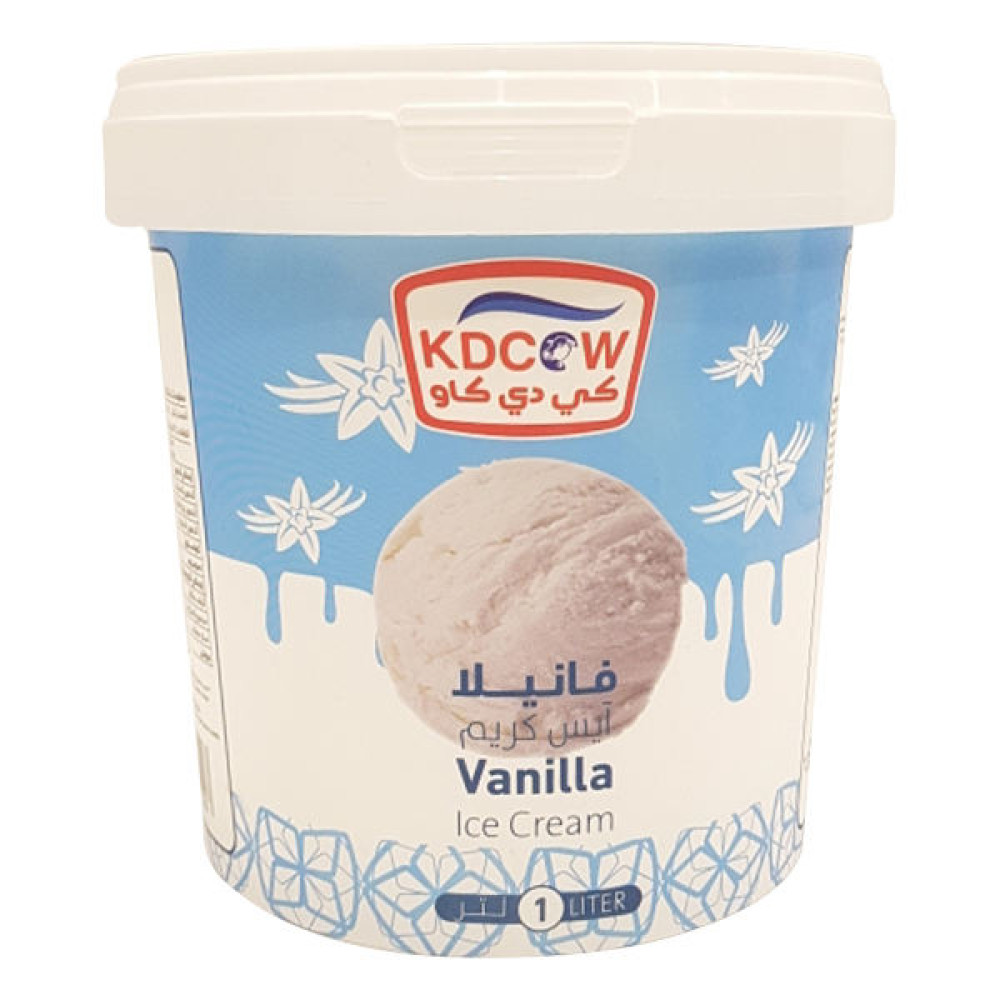 KDCOW ICE CREAM VANILLA 1LTR 