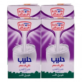 KD Cow Skimmed Milk Long Life 4 x 1Ltr