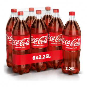 Coca Cola Soft Drink 6 x 2.25Ltr 