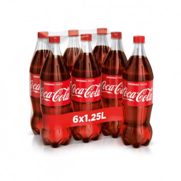 Coca Cola Soft Drink 6 x 1.25Ltr 