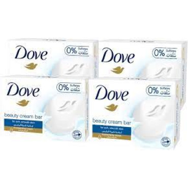 DOVE BAR SOAP WHITE 4X160GM @ 10%OFF
