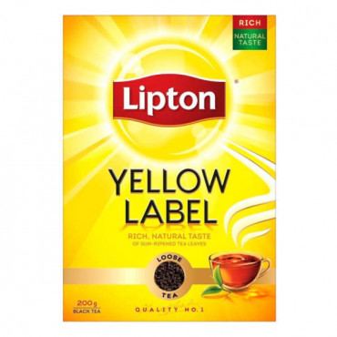 Lipton Yellow Label Tea 200gm -- شاى ليبتون العلامه الصفراء عبوة عاديه 200 جرام