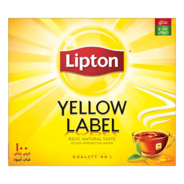 Lipton Yellow Laebl Tea Bags Regular 100s -- شاى ليبتون العلامه الصفراء 100 كيس