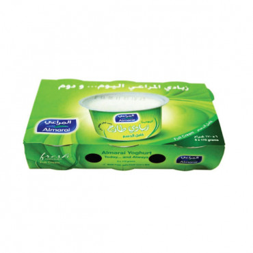 Almarai Yoghurt Full Cream 6 x 170gm -- المراعي زبادي سادة كامل الدسم 170 جم 6 حبة