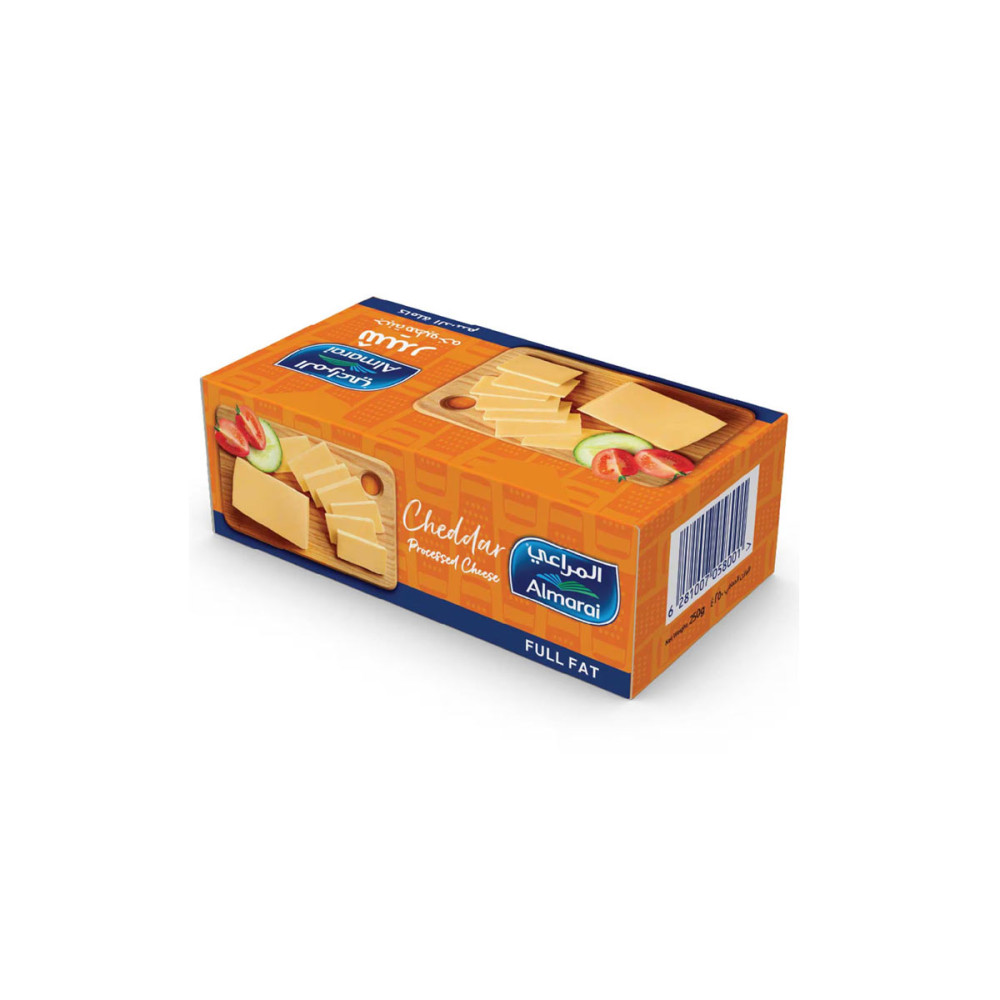 ALMARAI CHEDDAR CHEESE FULL FAT 250GM