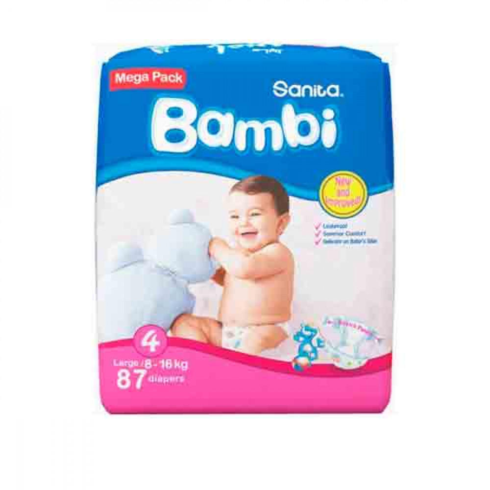 Sanita Bambi Size 6 XXL 16 Kg Jumbo Box 58 Diapers  Buy Online   354066023