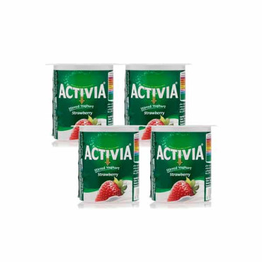 ACTIVIA YOGHURT STRAWBERRY 4 X 120GM 