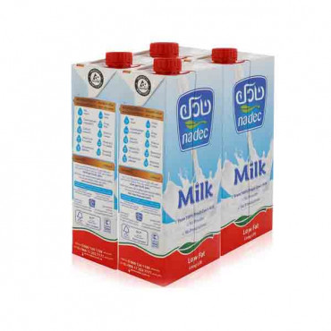 Nadec Low Fat Long Life Milk 4 x 1Ltr  -- نادك حليب قليل الدسم طويل الأجل 1 لتر 4 حبه