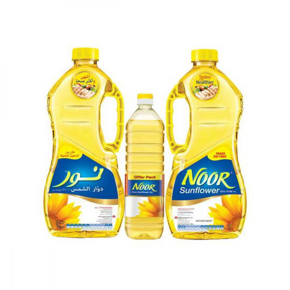 Noor Sunflower Oil 2 x 1.5Ltr + 750ml 