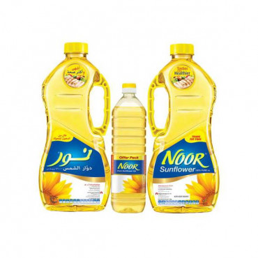 Noor Sunflower Oil 2 x 1.5Ltr + 750ml 