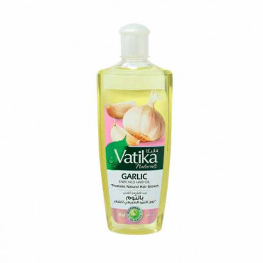 Dabur Vatika Enriched Hair Oil Garlic 300ml -- زيت شعر مقويمعزز 300 مللي بزيت الثوم من دابر فاتيكا