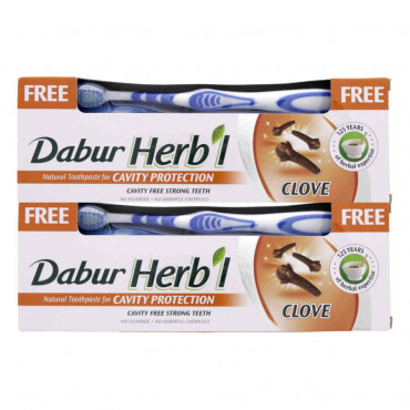 Dabur Herb'l Cavity Protection Toothpaste Clove 2 x 150gm 