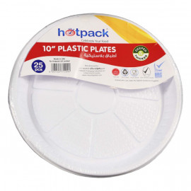 Hotpack Plastic Round Plate 10 Inches 25s