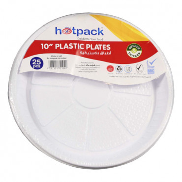 Hotpack Plastic Round Plate 10 Inches 25s 