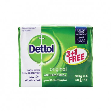 Dettol Anti-Bacterial Soap 120gm 3 + 1 Free 