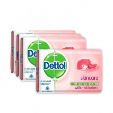 Dettol Anti-bacterial Soap Skincare 120gm 3 + 1 Free 