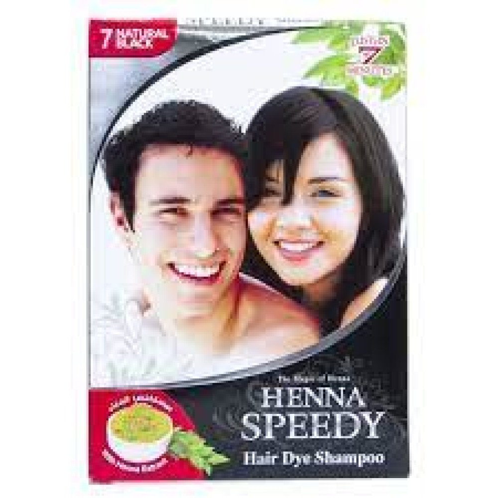 HENNA SPEEDY NATURAL BLACK HAIR DYE SHAMPOO 30ML