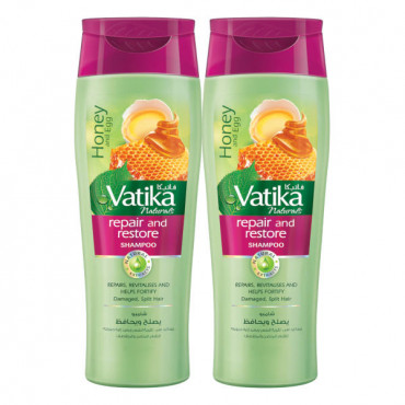 Vatika Naturals Repair & Restore Shampoo Honey & Egg 2 x 400ml 