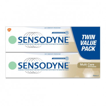 Senodyne Toothpaste Multicare+Whitening 2 x 75ml 