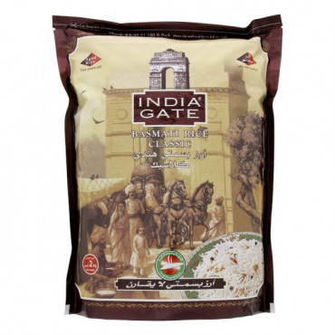 India Gate Basmati Rice Classic 2Kg -- إنديا جيت أرز بسمتي هندي كلاسيكي 2 كيلو