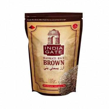 India Gate Basmati Rice Brown 1Kg -- أرز بسمتي بني 1 كيلو من باب الهند