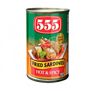 555 Sardine Fried Hot & Spicy 155gm 